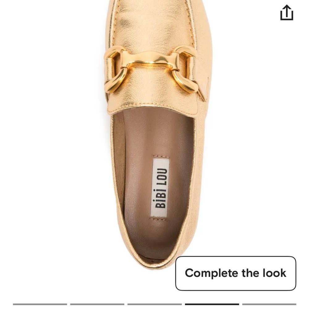 Bibi Lou Gold Loafers for Women (Currently listed on Farfetch)